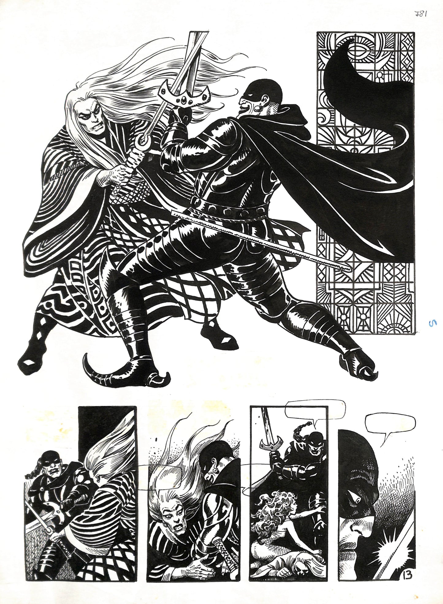 Enrique Alcatena - Tavola Originale - Anni '70