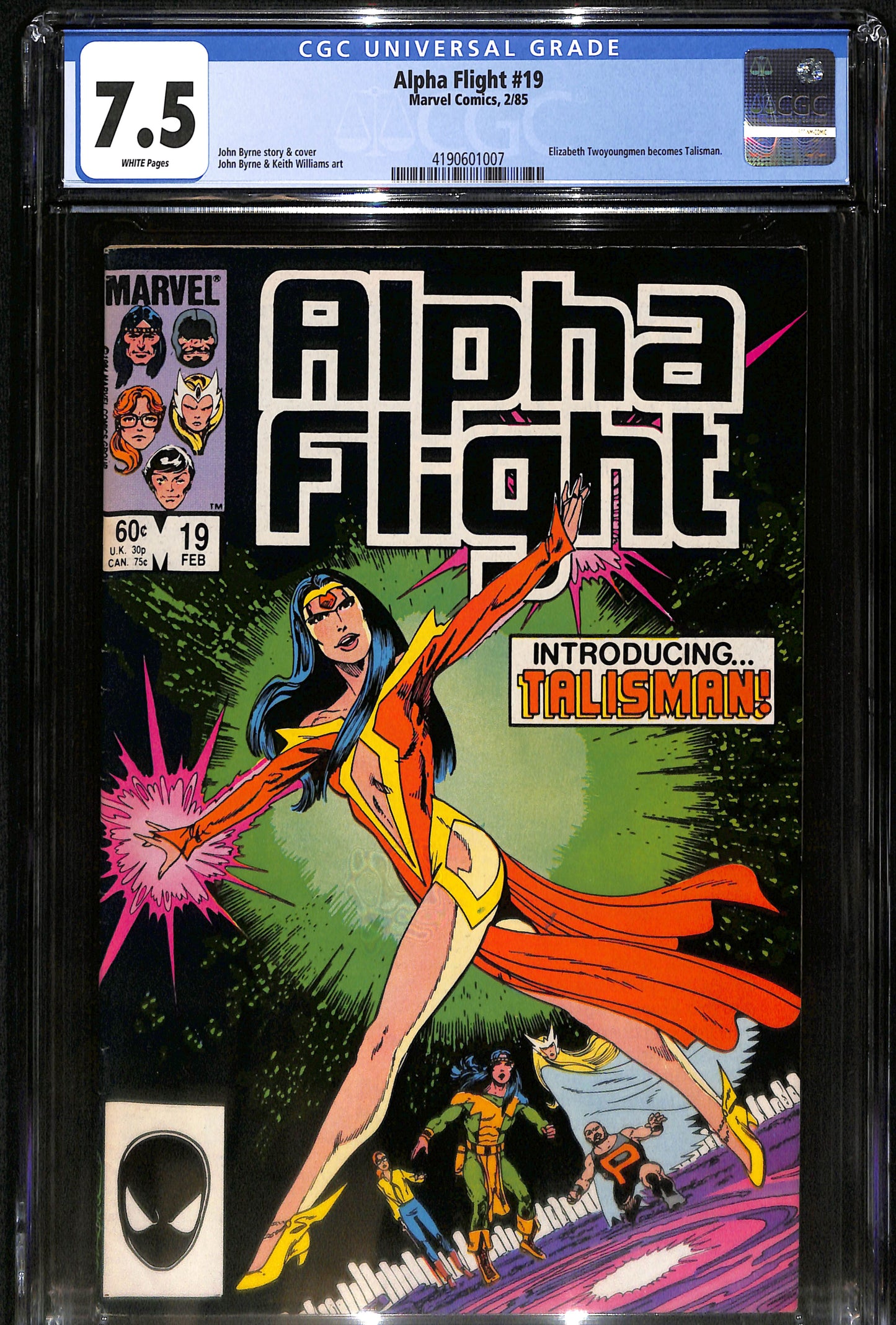 Alpha Flight #19 - CGC 7.5 - Marvel Comics 1985
