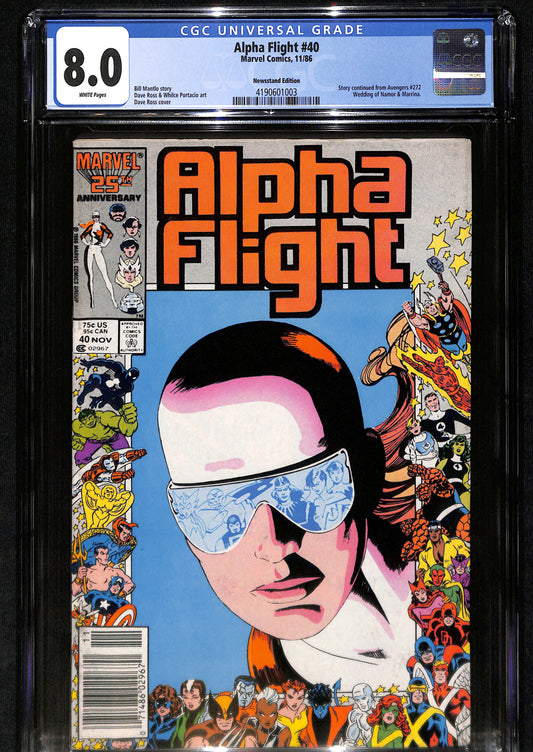 Alpha Flight #40 - CGC 8.0 - Marvel Comics 1986