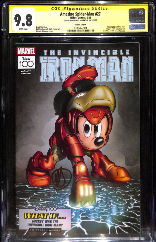 Amazing Spider-Man #27 - CGC 9.8 Firmato da Claudio Sciarrone - Marvel Comics 2023