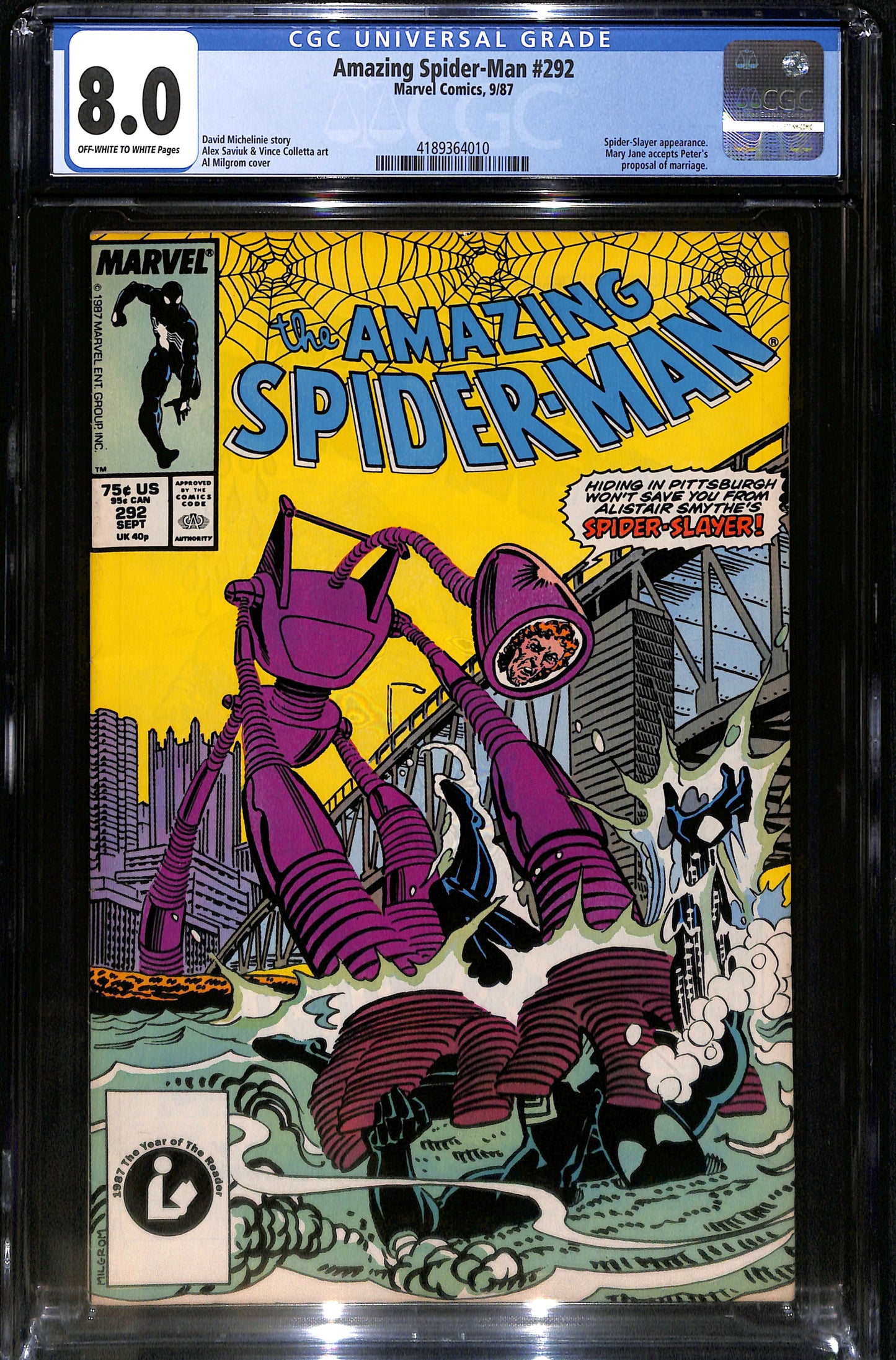 Amazing Spider-Man #292 - CGC 8.0 - Marvel Comics 1987