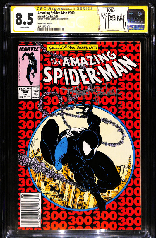 Amazing Spider Man #300 - CGC 8.5 - Firmato da Todd McFarlane - Marvel Comics 1988