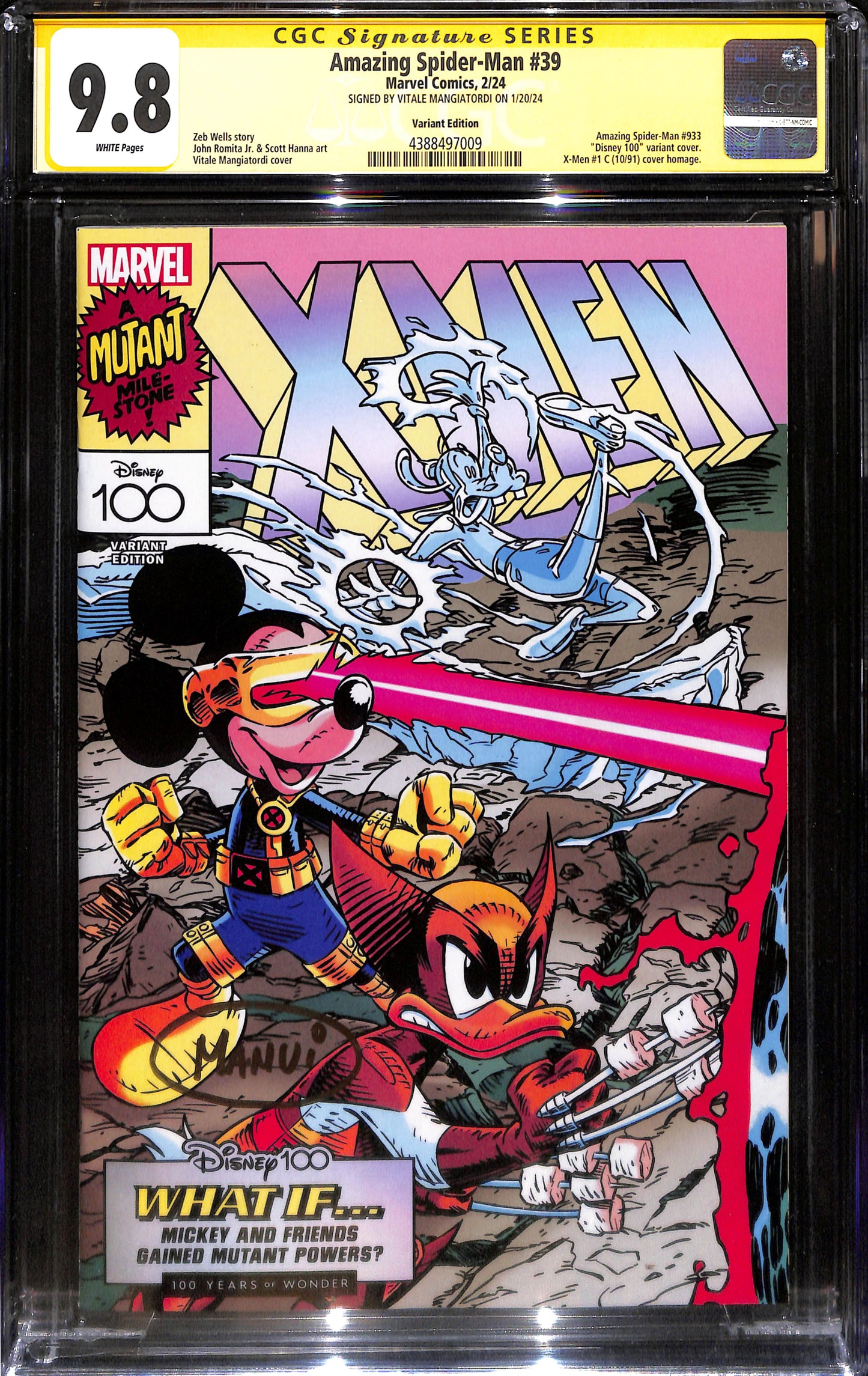 Amazing Spider-Man #39 - CGC 9.8 Firmato da Vitale Mangiatordi - Marvel Comics 2024