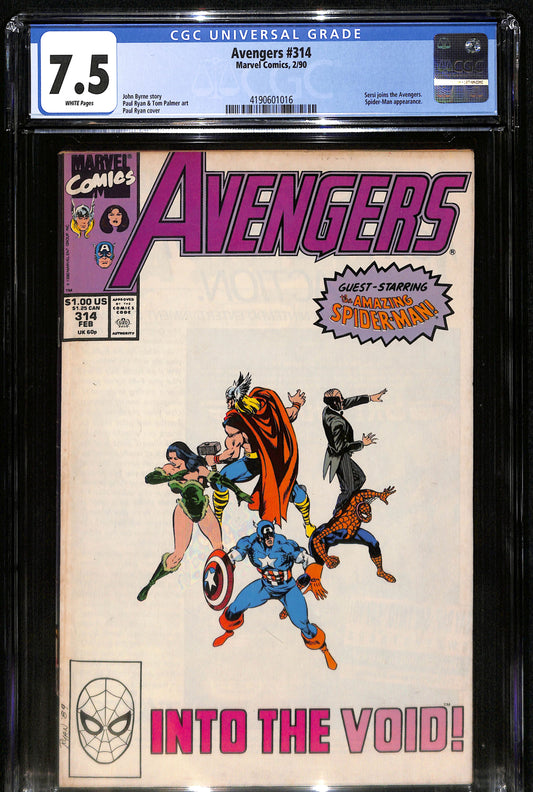 Avengers #314 - CGC 7.5 - Marvel Comics 1990
