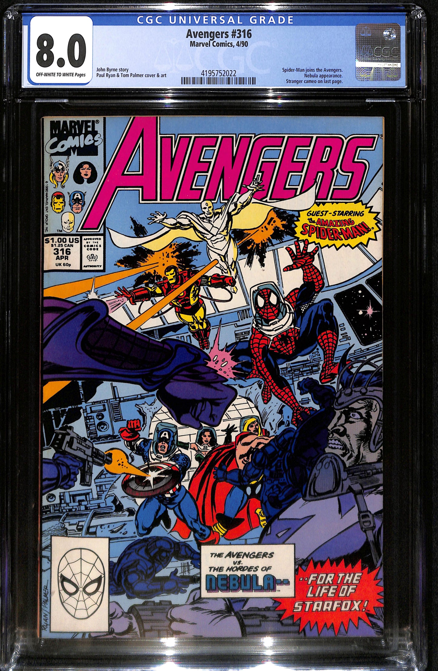 Avengers #316 - CGC 8.0 - Marvel Comics 1990