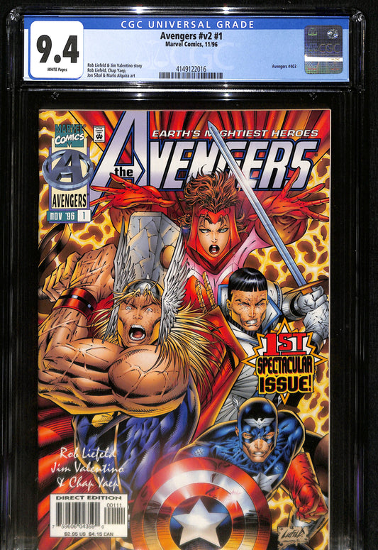 Avengers #v2 #1 - CGC 9.4 - Marvel Comics 1996