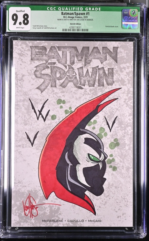 Batman/Spawn #1 - CGC 9.8 - Sketch e Firma di Ken Haeser - DC/Image Comics