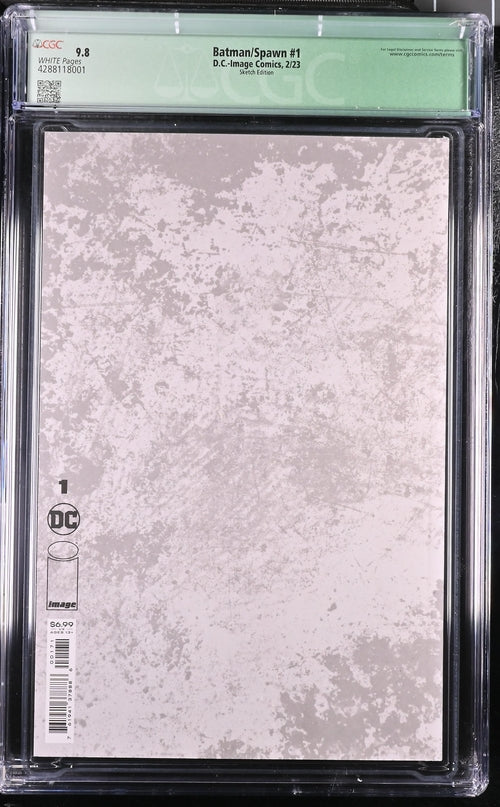 Batman/Spawn #1 - CGC 9.8 - Sketch and Signature by Ken Haeser - DC/Image Comics