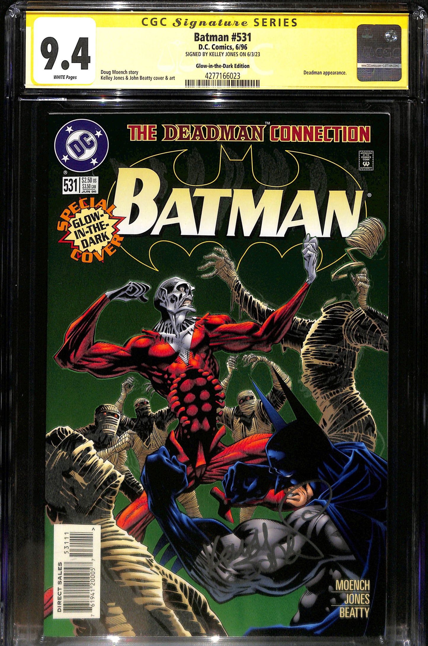Batman #531 CGC 9.4 (Glow-in-the-Dark Edition) Firmato da Kelley Jones