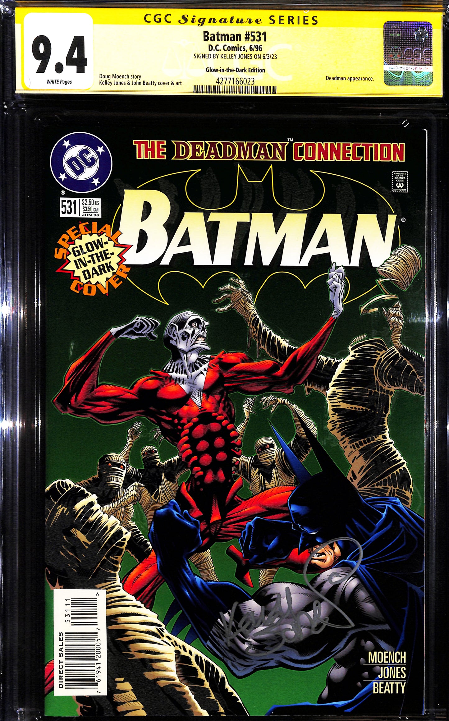 Batman #531 Glow-in-the-Dark Variant - CGC 9.4 Firmato da Kelley Jones - DC Comics 1996