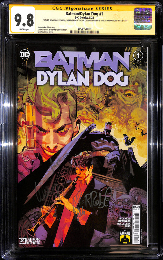 Batman/Dylan Dog #1 CGC 9.8 Firmato da Gigi Cavenago, Werther Dell'Edera, Giovanna Niro e Roberto Recchioni