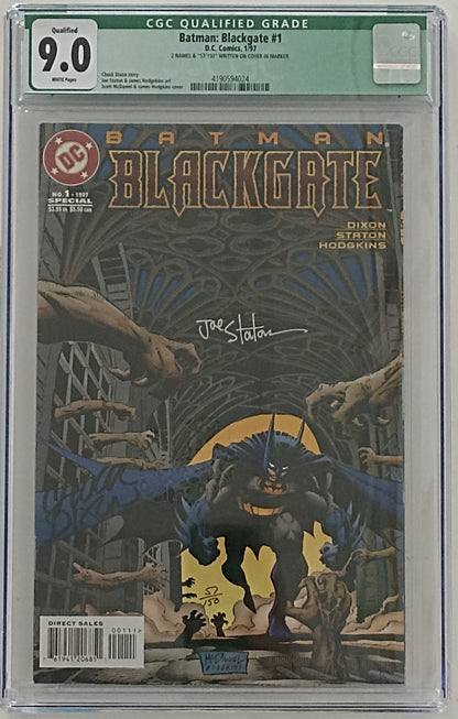 Batman: Blackgate #1 - CGC 9.0 - Firmato da Chuck Dixon e Joe Staton - Dc Comics 1997