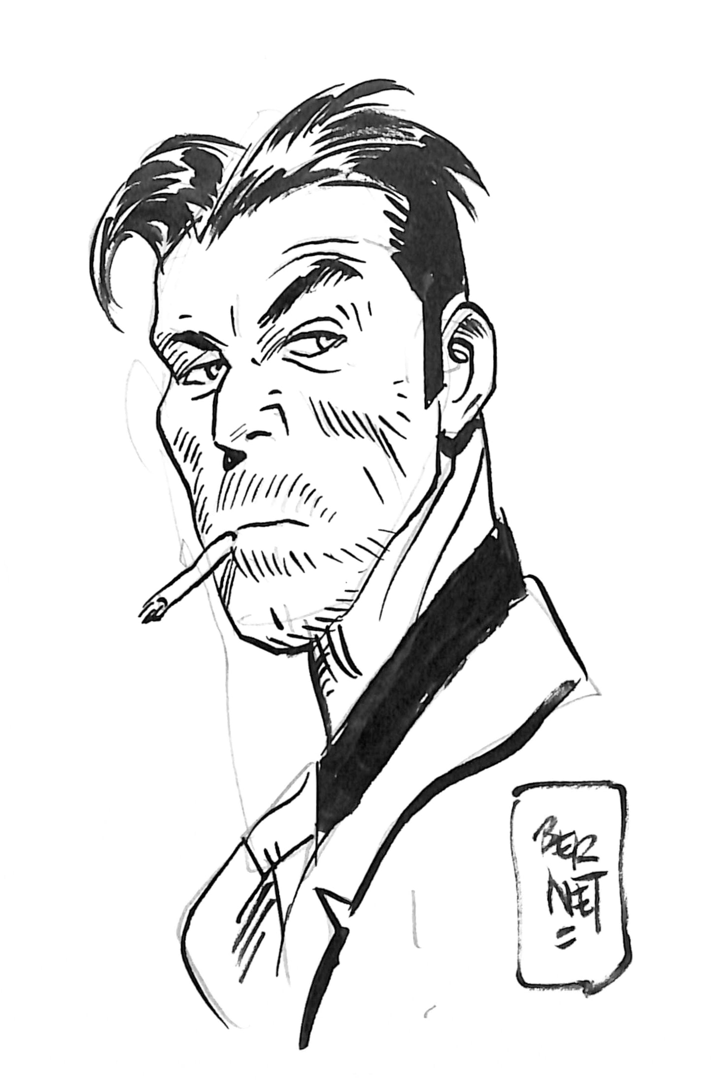 Jordi Bernet – Original Signed Sketch of Torpedo