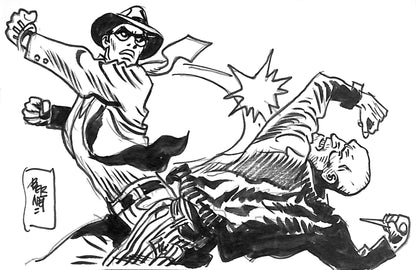 Jordi Bernet – Original Two-Subject Sketch – Torpedo