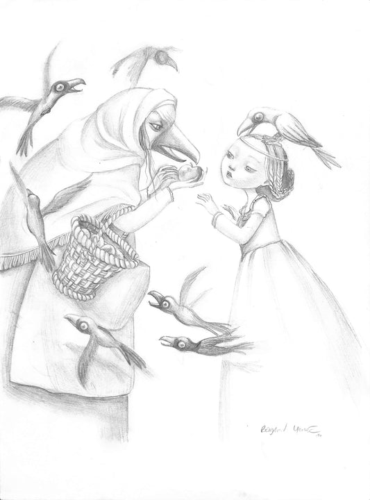 Benjamin Lacombe - Bozzetto Preliminare - Biancaneve - 2010