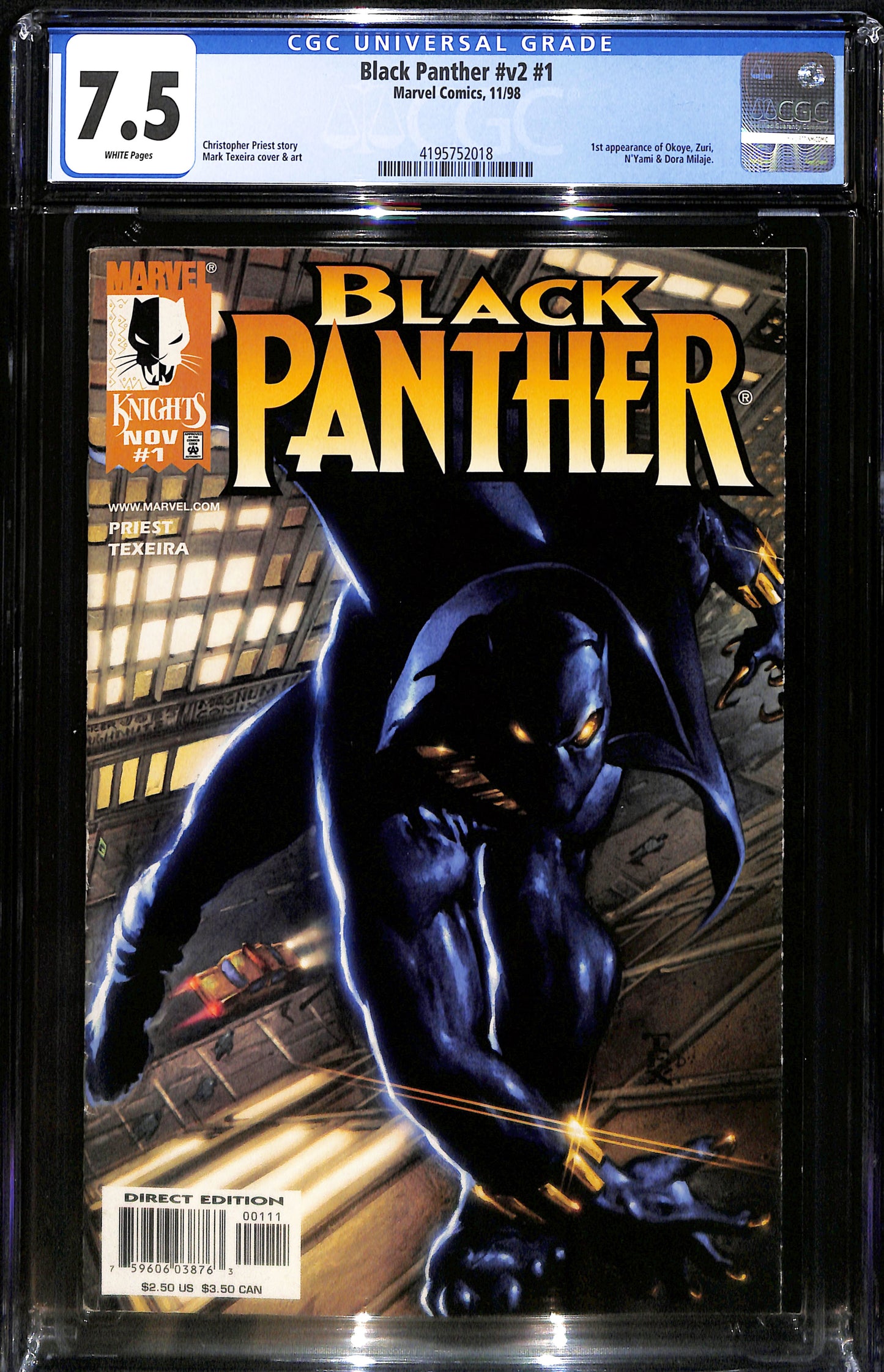Black Panther #v2 #1 - CGC 7.5 - Marvel Comics 1998
