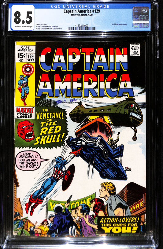 Captain America #129 - CGC 8.5 - Marvel Comics 1970
