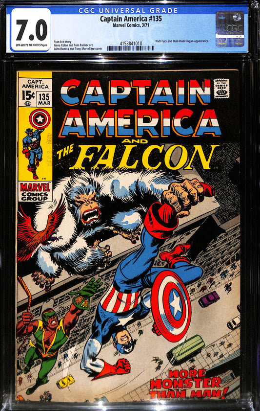 Captain America #135 - CGC 7.0 - Marvel Comics 1971