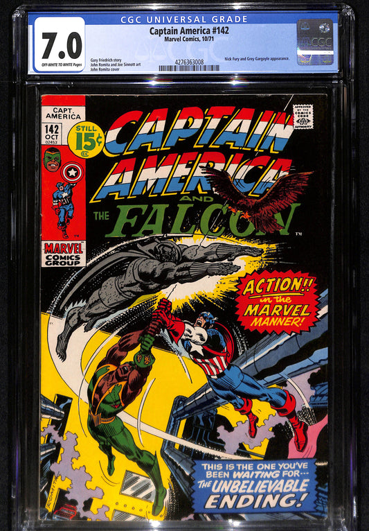 Captain America #142 - CGC 7.0 - Marvel Comics 1971