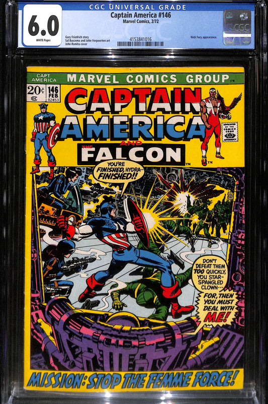 Captain America #146 - CGC 6.0 - Marvel Comics 1972