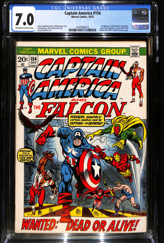 Captain America #154 - CGC 7.0 - Marvel Comics 1972