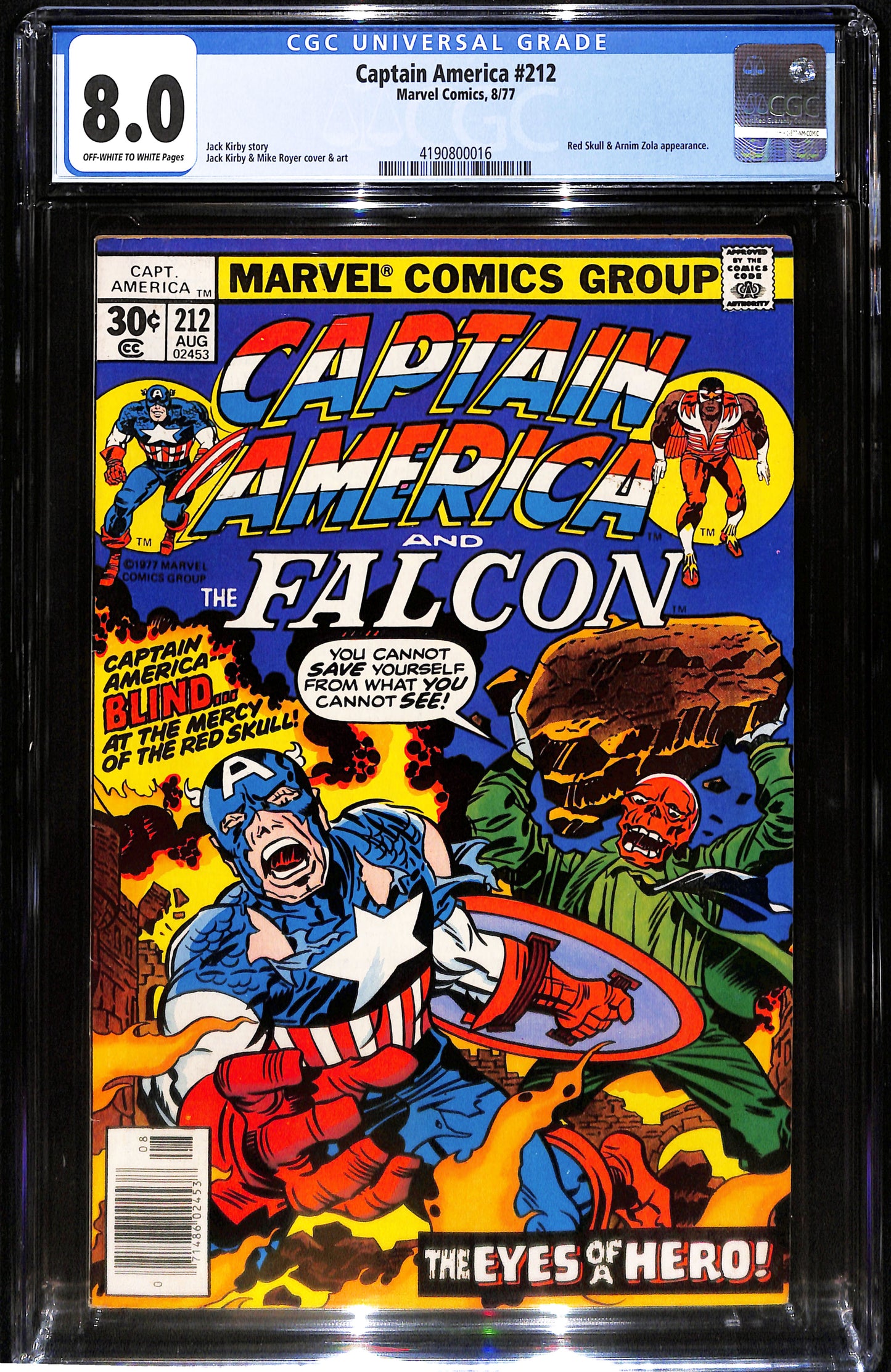 Captain America #212 - CGC 8.0 - Marvel Comics 1977