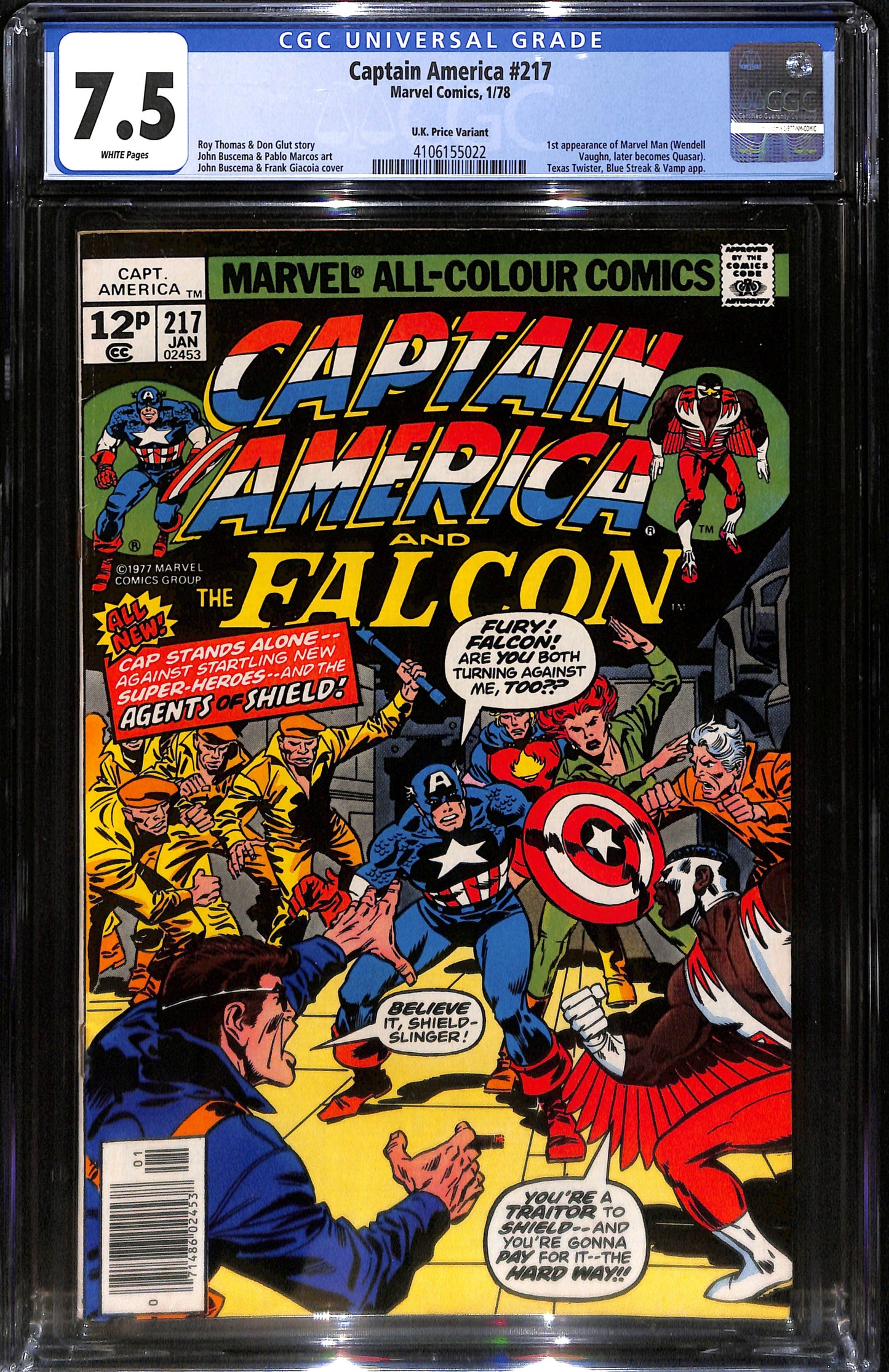 Captain America #217 - CGC 7.5 - Marvel Comics 1978