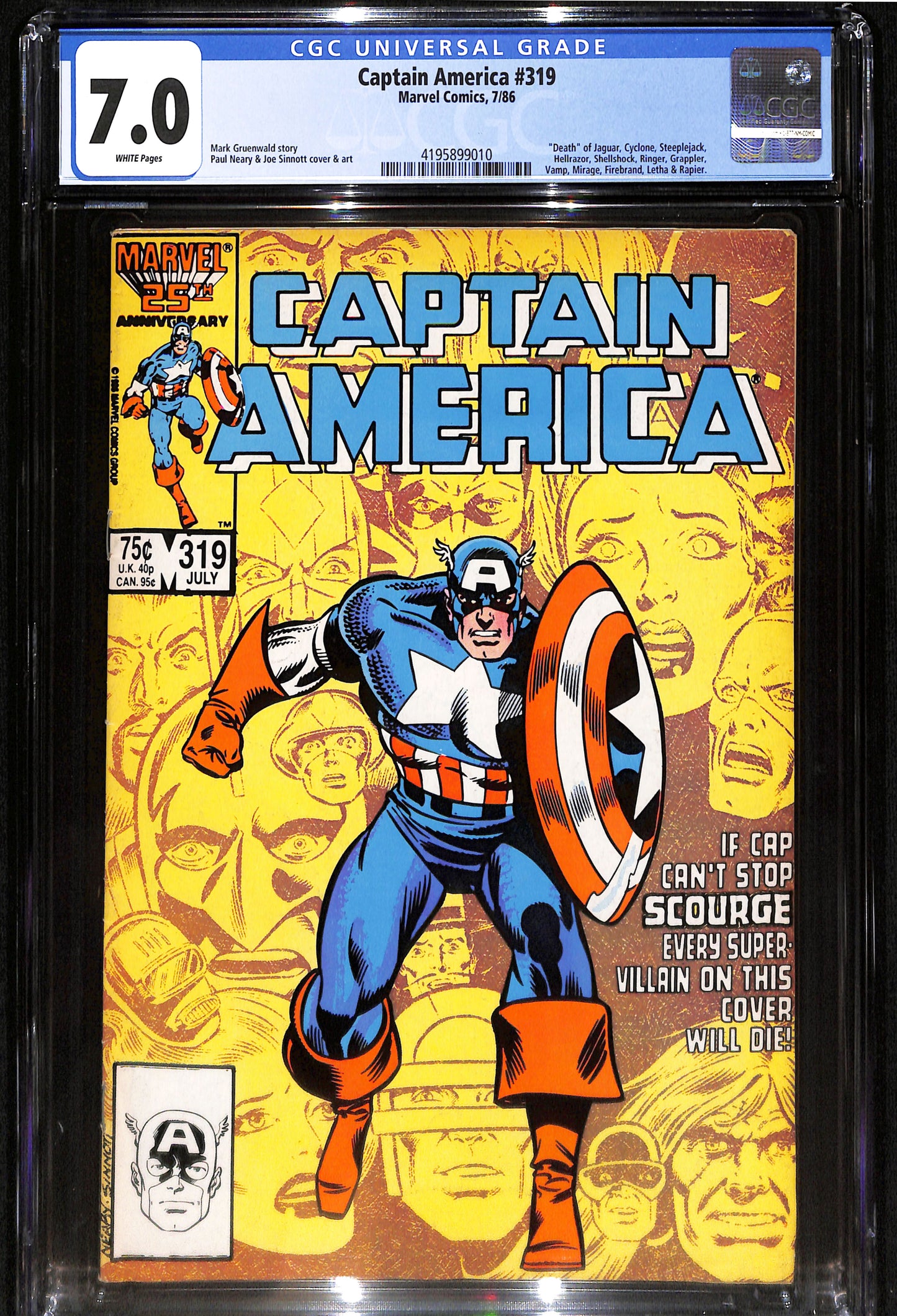 Captain America #319 - CGC 7.0 - Marvel Comics 1986