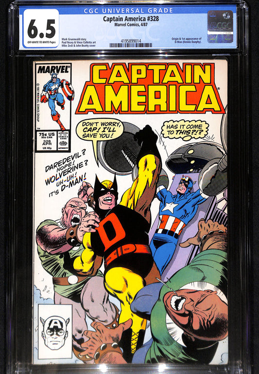 Captain America #328 - CGC 6.5 - Marvel Comics 1987