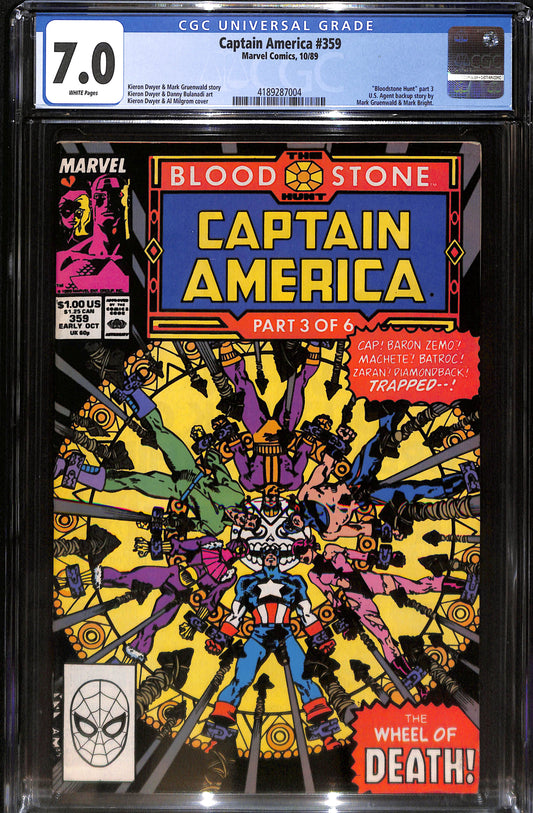 Captain America #359 - CGC 7.0 - Marvel Comics 1989