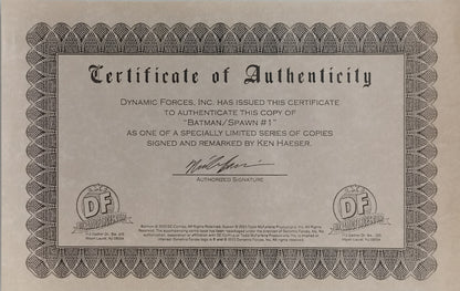 Batman/Spawn #1 - CGC 9.8 - Sketch and Signature by Ken Haeser - DC/Image Comics