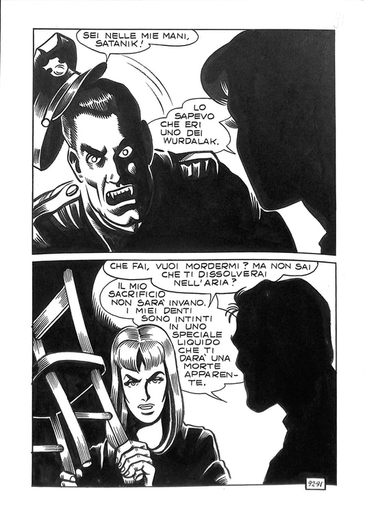 Magnus – Tavola Originale "Satanik" n.92, Pagina 91