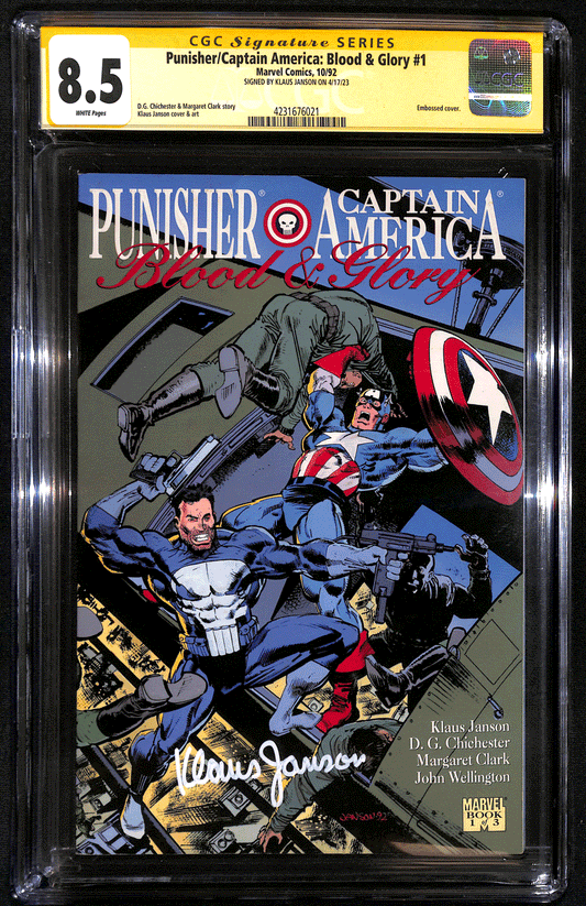 Punisher/Captain America: Blood & Glory #1 CGC 8.5 Firmato da Klaus Janson