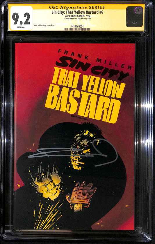 Sin City: That Yellow Bastard #6 - Part six of six CGC 9.2 Firmato da Frank Miller