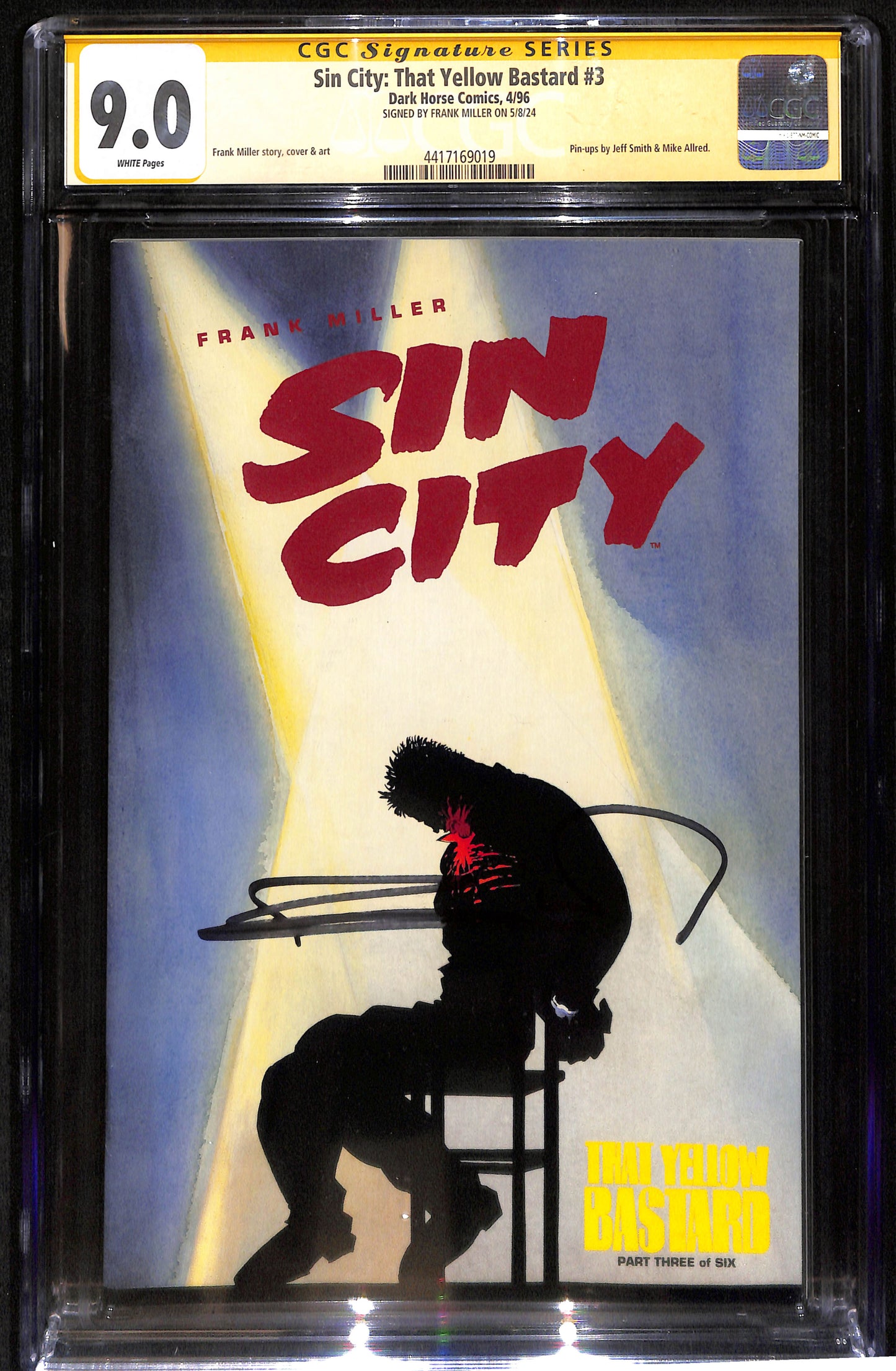 Sin City: That Yellow Bastard #3 CGC 9.0 Firmato da Frank Miller