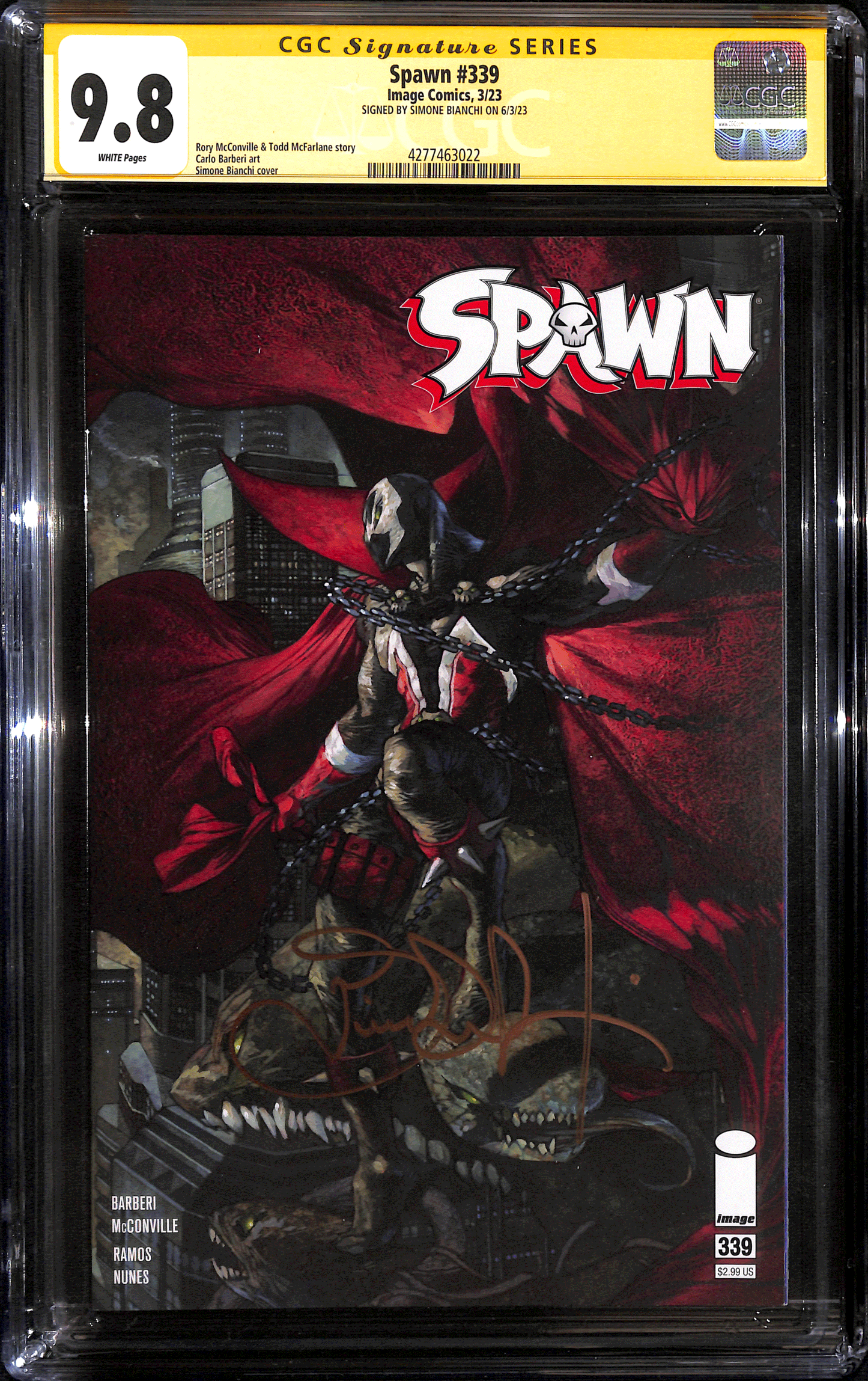 Spawn #339 CGC 9.8 Firmato da Simone Bianchi