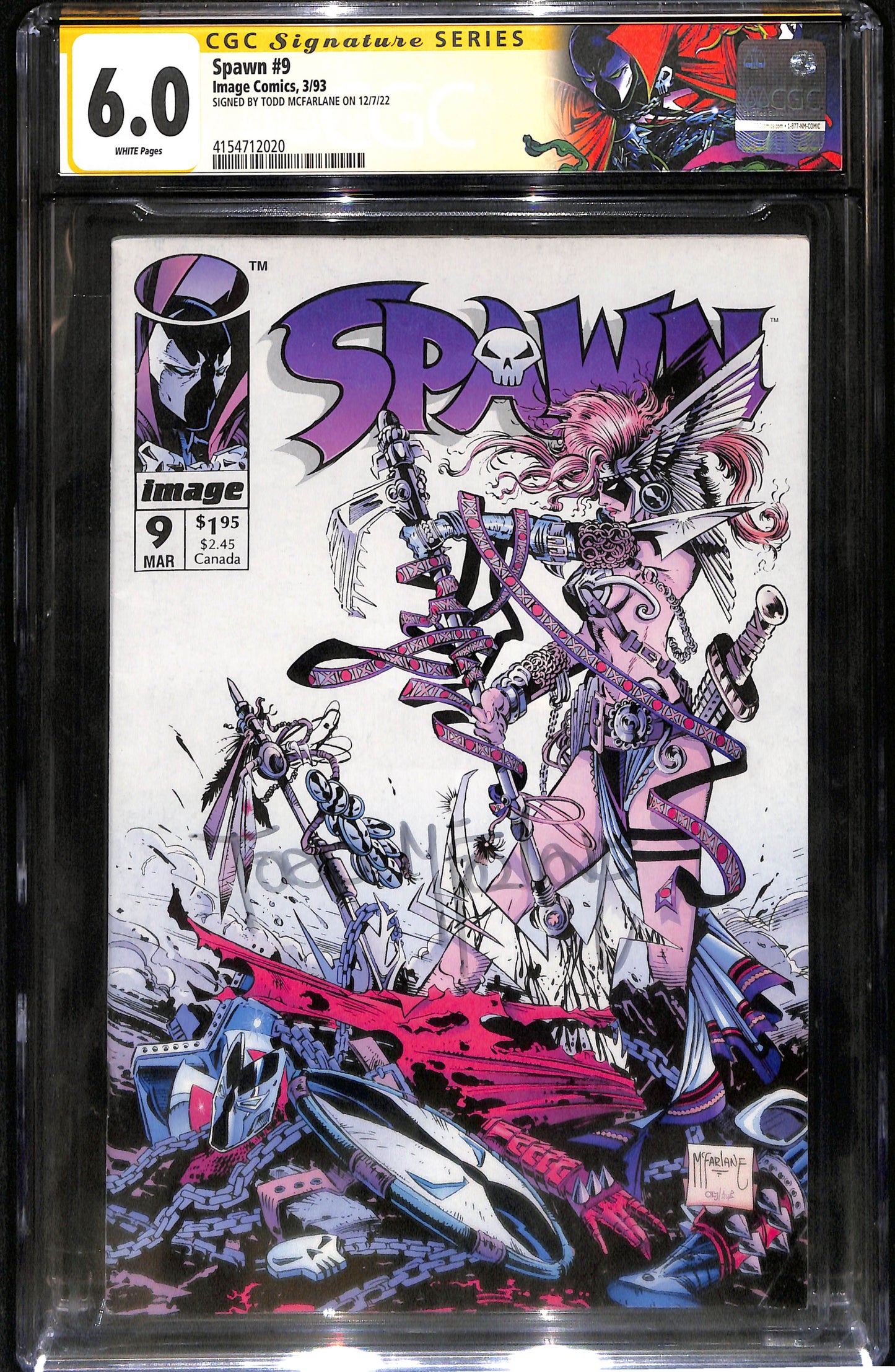 Spawn #9 CGC 6.0 Firmato da Todd McFarlane