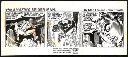 The Amazing Spider Man by Stan Lee and John Romita Senior - Original art - 6/3/1980