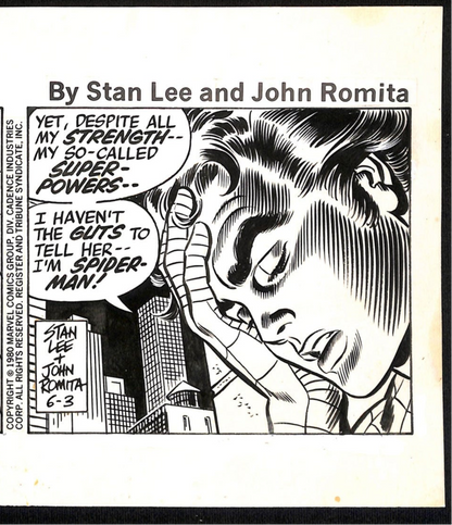 The Amazing Spider Man by Stan Lee and John Romita Senior - Original art - 6/3/1980