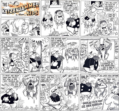 Harold Knerr - Original art - The Katzenjammer Kids - Sunday Comic Strip - dated 4-17-49 (King Features)