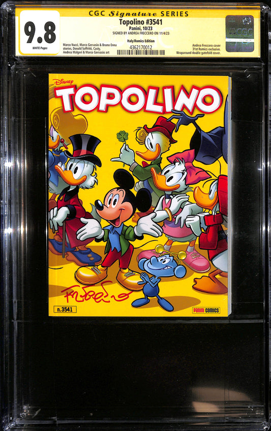 Topolino #3541 CGC 9.8 Signed by Andrea Freccero
