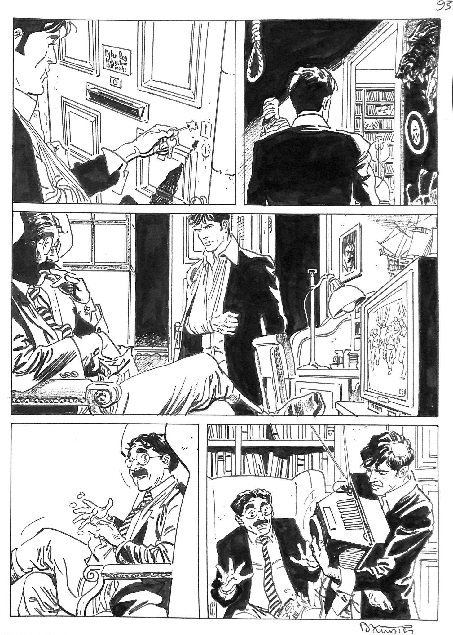 Bruno Brindisi Tavola Originale Dylan Dog 150 - pag 93 - Momart