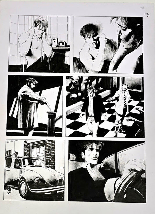 Corrado Roi Tavola Originale Dylan Dog 418 Sally - Vasco Rossi - pag 13 - Momart