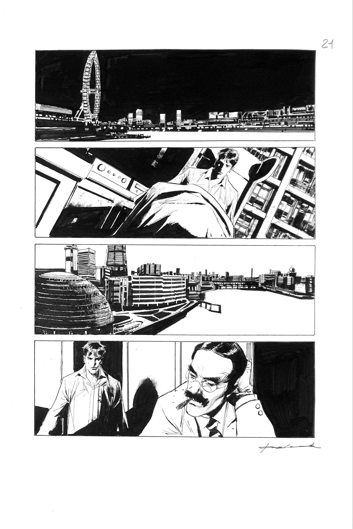 Corrado Roi Tavola Originale Dylan Dog pag 21 - Momart