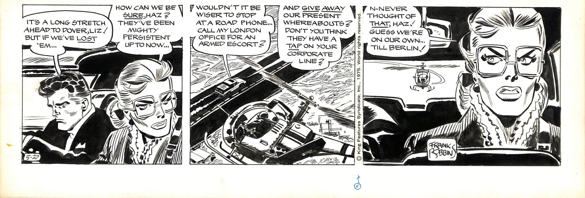 Frank Robbins Johnny Hazard - Tavola originale - Momart