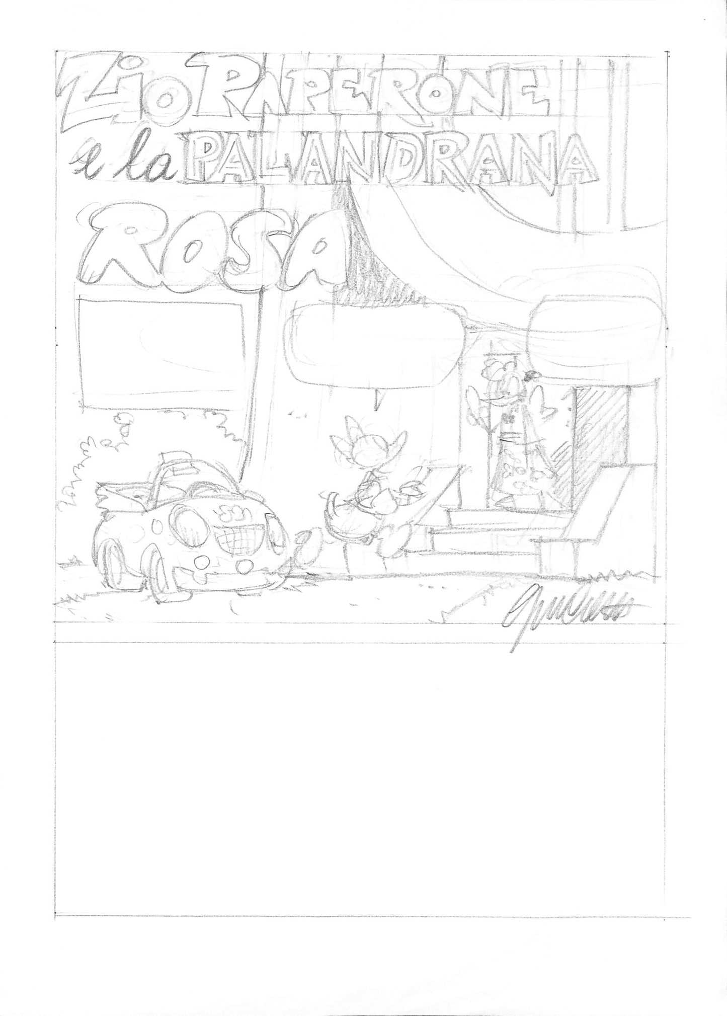 Giorgio Cavazzano - Tavola originale Zio Paperone e la Palandrana Rosa - Disney (2023) Topolino 3509 - Momart