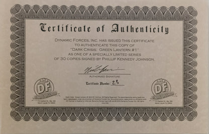 Worlds Without a Justce League: Green Lantern #1 - CGC 9.6 - Firmato da Phillip Kennedy Johnson - Dc Comics- 2022