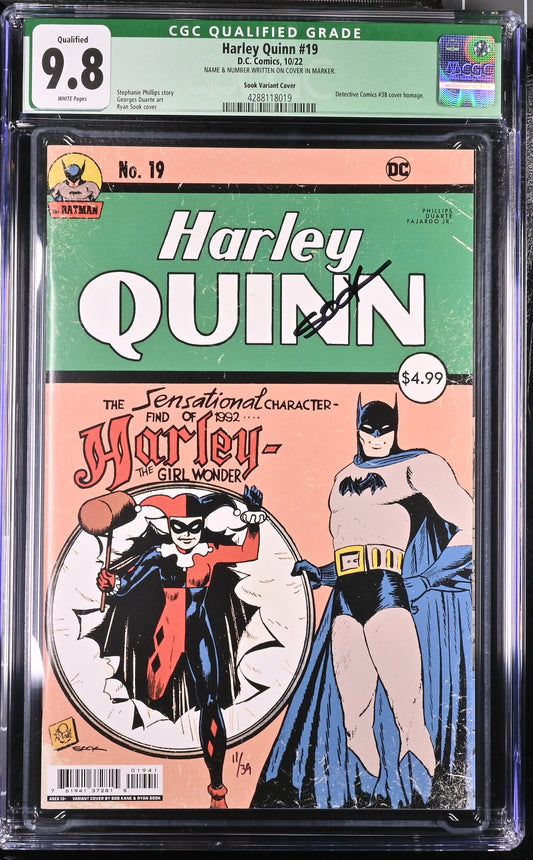 Harley Quinn #19 - CGC 9.8 - Sook Variant Cover - Firmato da Ryan Sook con certificato -  DC Comics