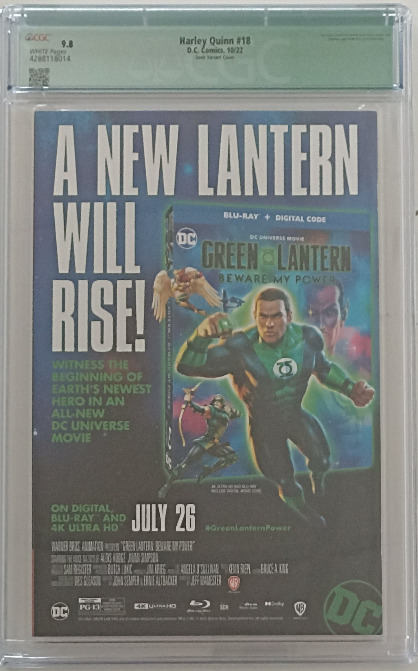 Harley Quinn #18 - CGC 9.8 - Sook Variant Cover - Signed by Ryan Sook with Certificate - DC Comics