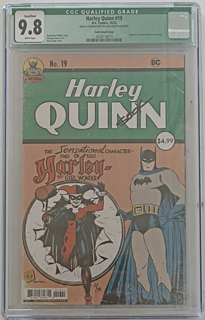 Harley Quinn #19 - CGC 9.8 - Sook Variant Cover - Signed by Ryan Sook with Certificate - DC Comics